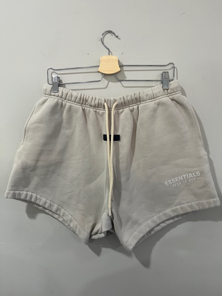 Essentials Fear Of God Cream/Taupe Athletic Lounge Shorts With Drawstring